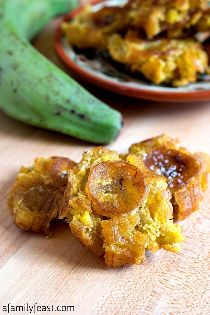 Savory Fried Plantains - Step by step photos and instructions to make this easy snack!