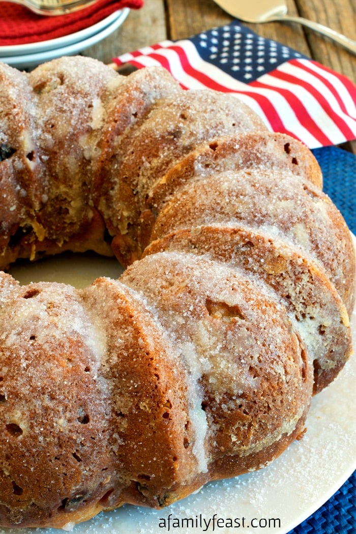 Hartford Election Cake - A vintage recipe with American history! Lightly sweet cake filled with nuts and dried fruit and frosted with sugar.