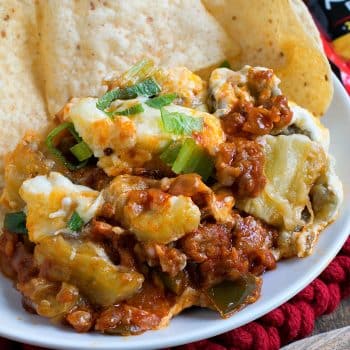 Italian Sausage and Eggplant Tailgate Dip - A Family Feast