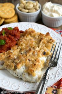 Baked Haddock with Cashew Cracker Crust - A Family Feast