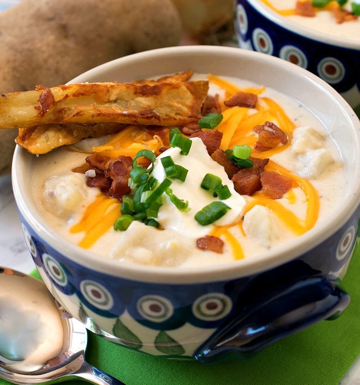 Loaded Baked Potato Soup - A Family Feast