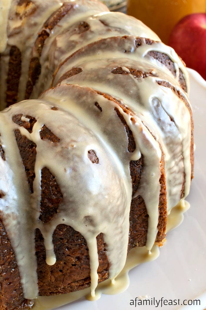 Apple Cider Poke Pound Cake - A Family Feast