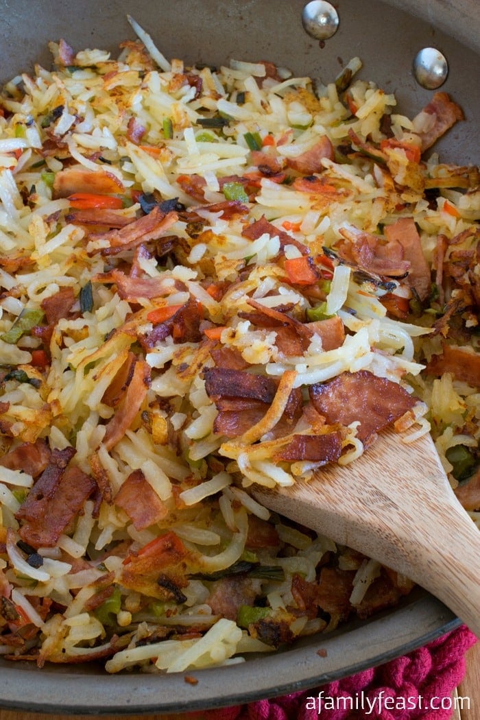 Bacon and Hash Browns Breakfast Bread - A Family Feast