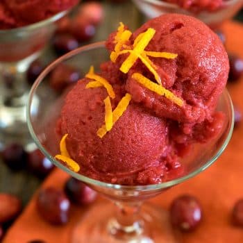 Cranberry Orange Sorbet - A Family Feast