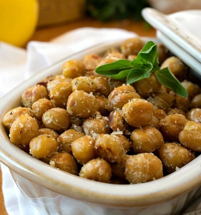 Crispy Parmesan Chickpeas - A Family Feast