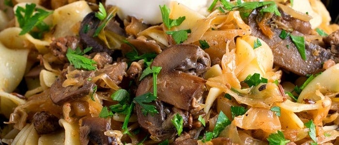 Lazanki with Mushrooms and Beef - A Family Feast