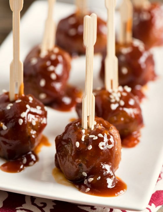 Sweet and Tangy Cocktail Meatballs - A Family Feast