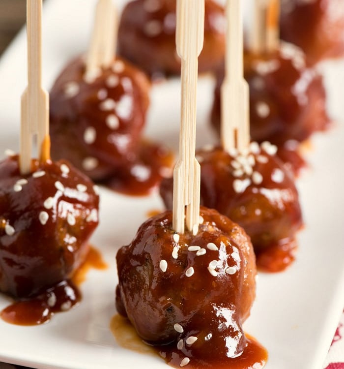 Sweet and Tangy Cocktail Meatballs - A Family Feast