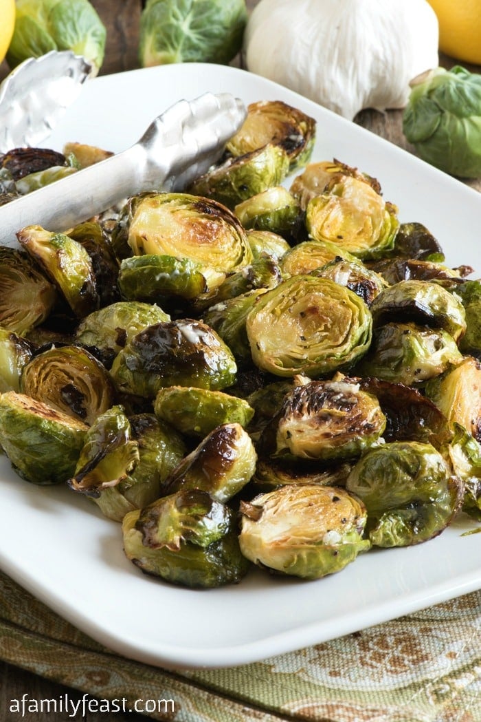Oven Roasted Brussels Sprouts with Lemon Aioli - This is a flavor combination you will absolutely love!