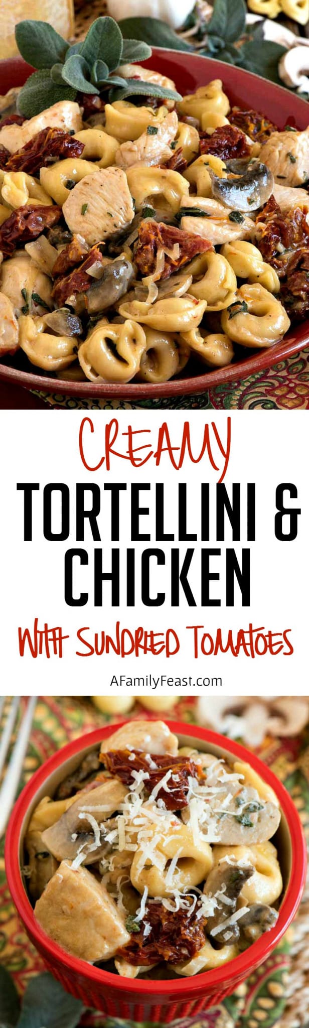 Creamy Tortellini and Chicken with SunDried Tomatoes A Family Feast®