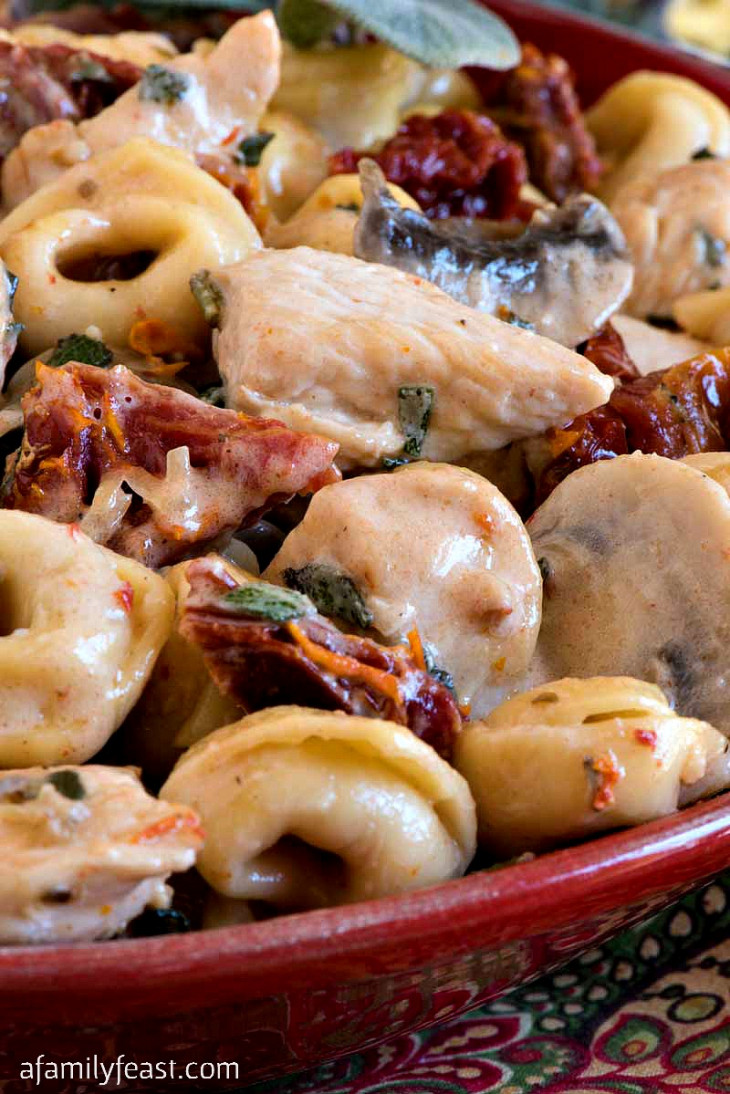 Creamy Tortellini and Chicken with SunDried Tomatoes A Family Feast®