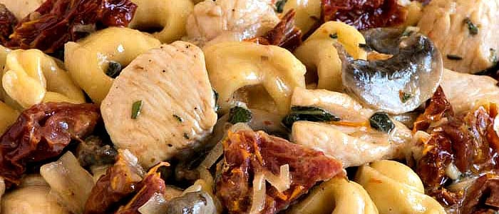 Creamy Tortellini and Chicken with Sun-Dried Tomatoes - A Family Feast