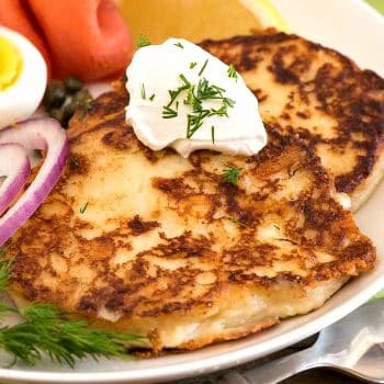 Crispy Creamy Potato Pancakes - A Family Feast