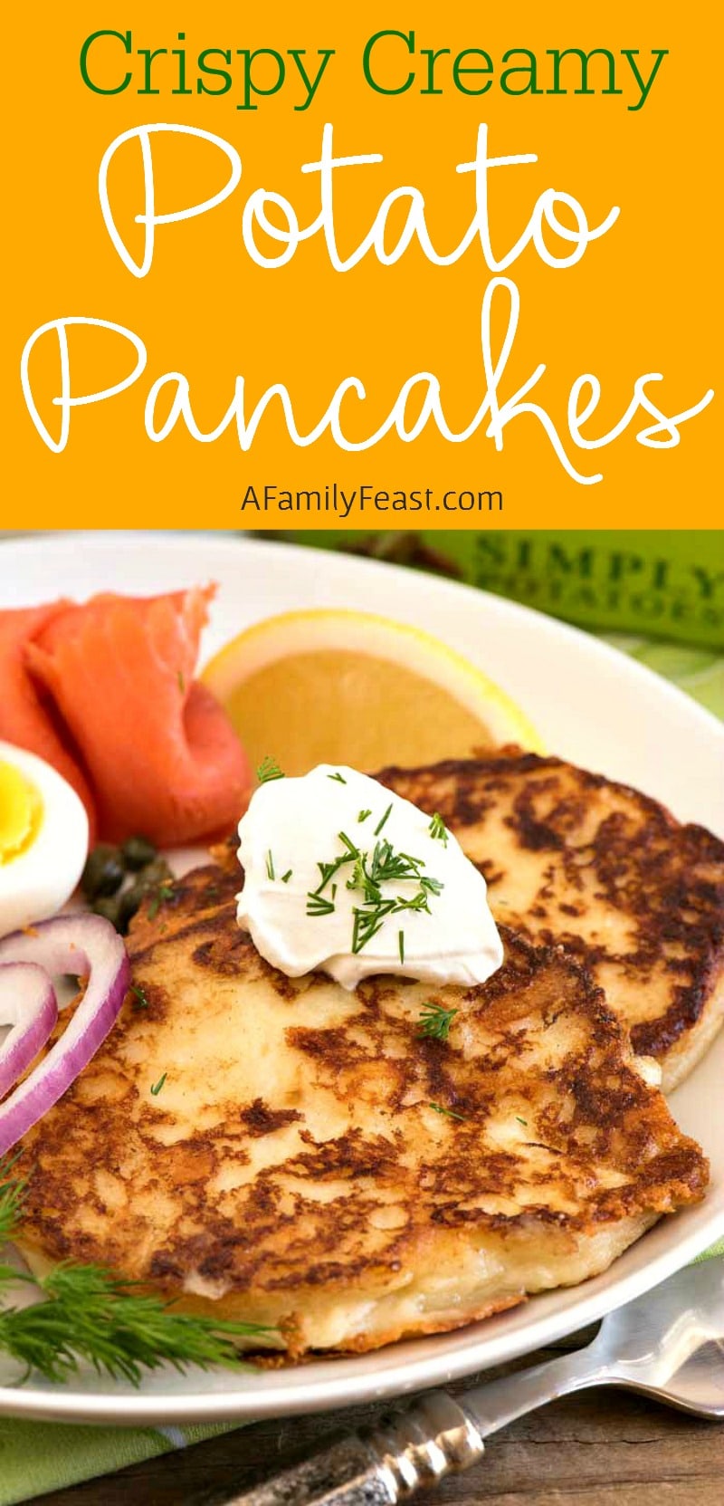 Crispy Creamy Potato Pancakes - Potato pancakes have never been so crispy on the outside and creamy on the inside!