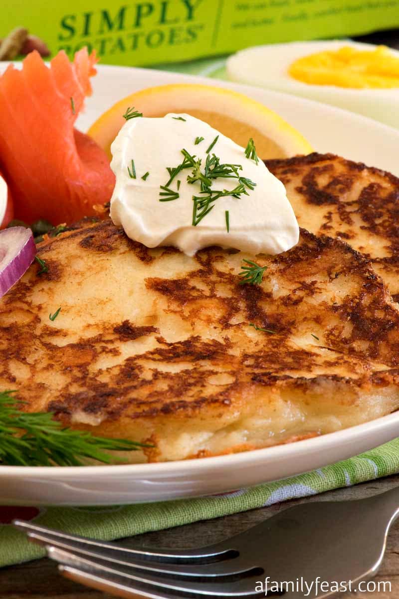 Crispy Creamy Potato Pancakes - Potato pancakes have never been so crispy on the outside and creamy on the inside!
