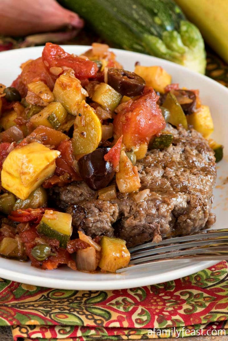 Grilled Beef Patties with Mediterranean Salsa (Whole30) A Family Feast®