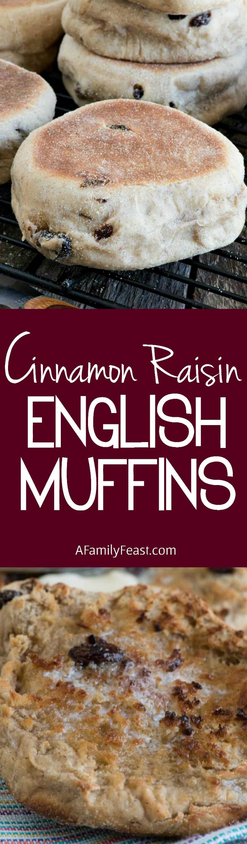 Cinnamon Raisin English Muffins - It's surprisingly easy to make this breakfast favorite at home!