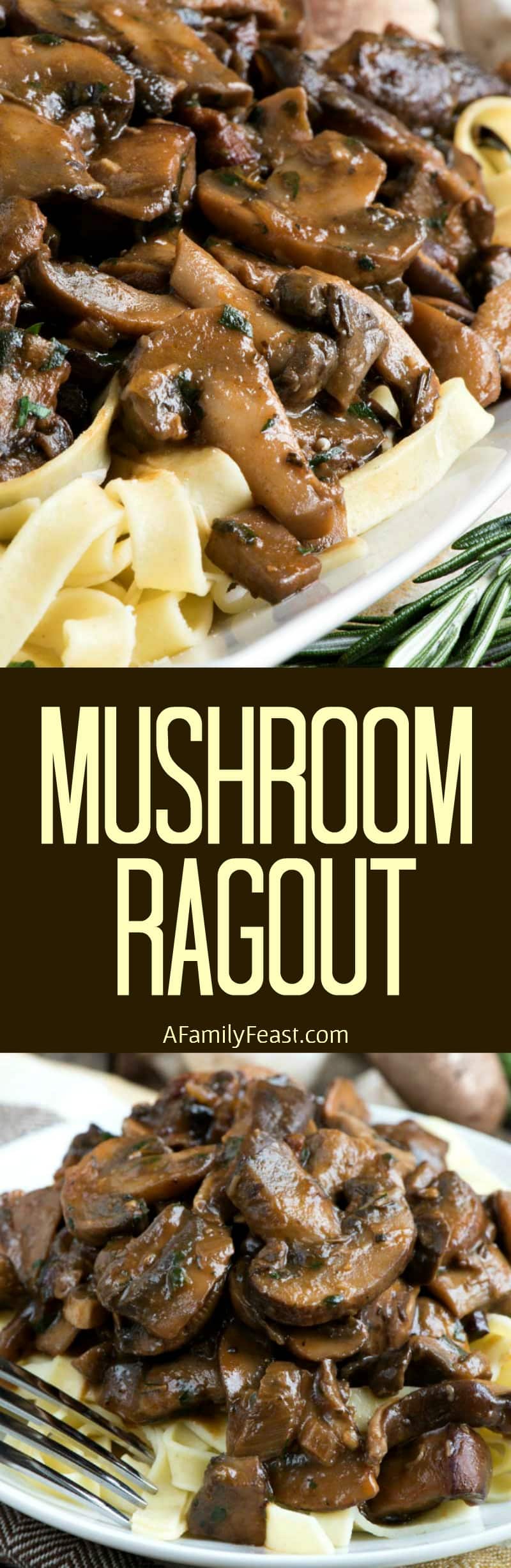 Mushroom Ragout - Made with four different kinds of mushrooms, this hearty ragout is loaded with fantastic flavor.