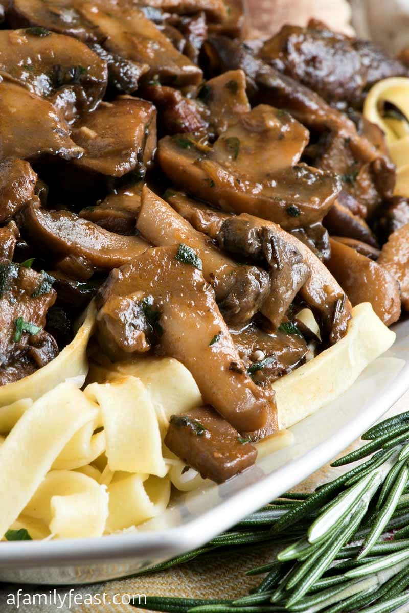 Mushroom Ragout - Made with four different kinds of mushrooms, this hearty ragout is loaded with fantastic flavor.