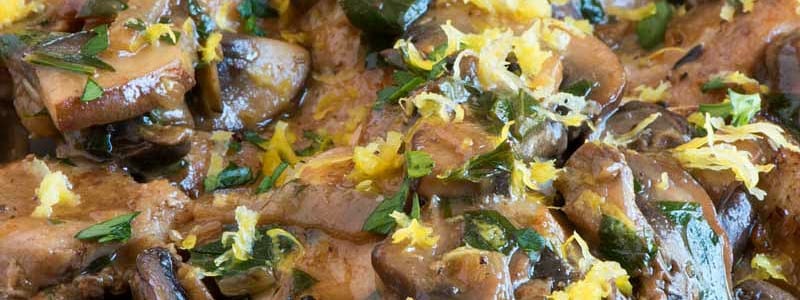 Chicken Thighs with Mushrooms, Lemon and Herbs - A Family Feast