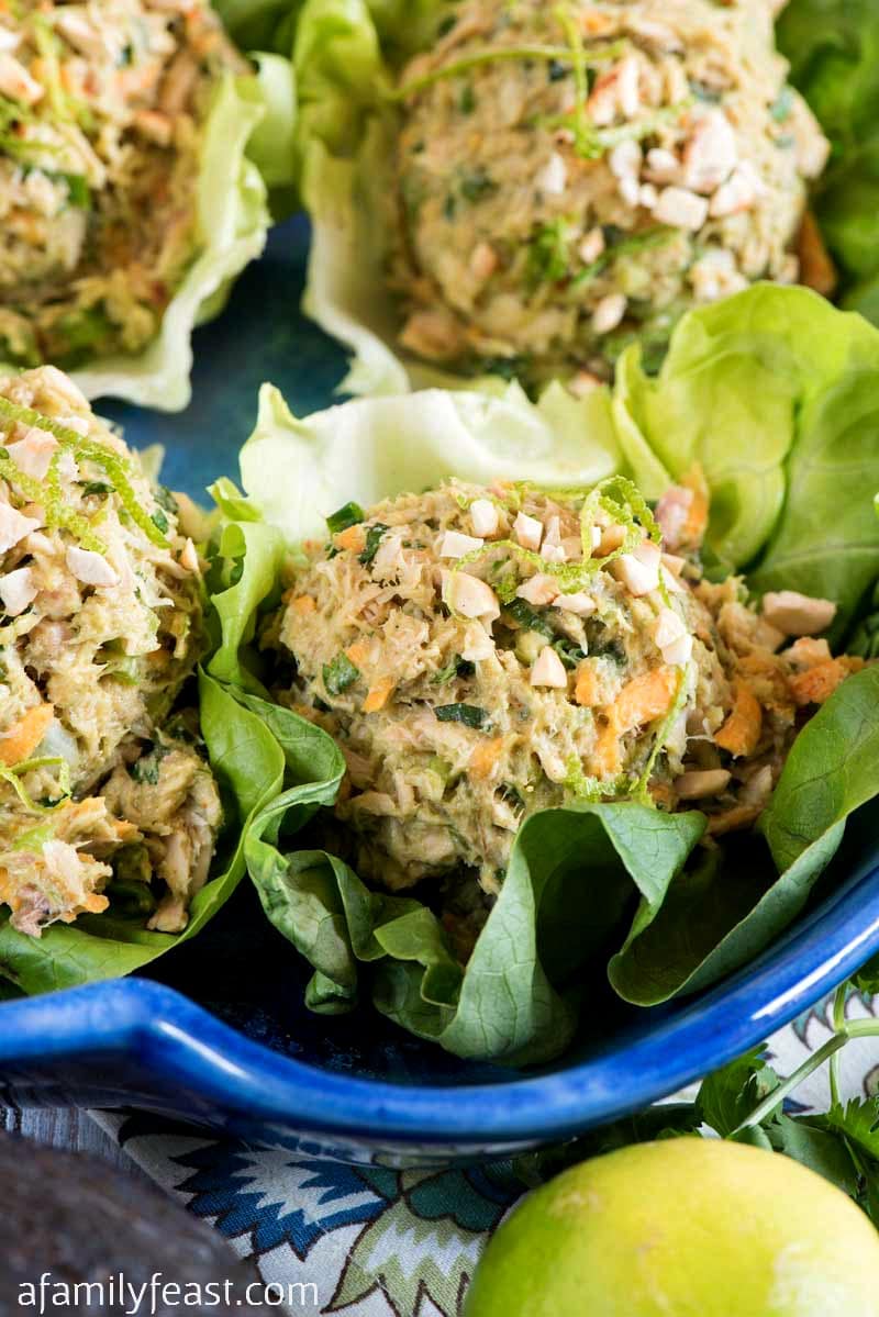 Southwest Tuna Salad Lettuce Boats - Skip the mayonnaise and make this super delicious tuna salad!