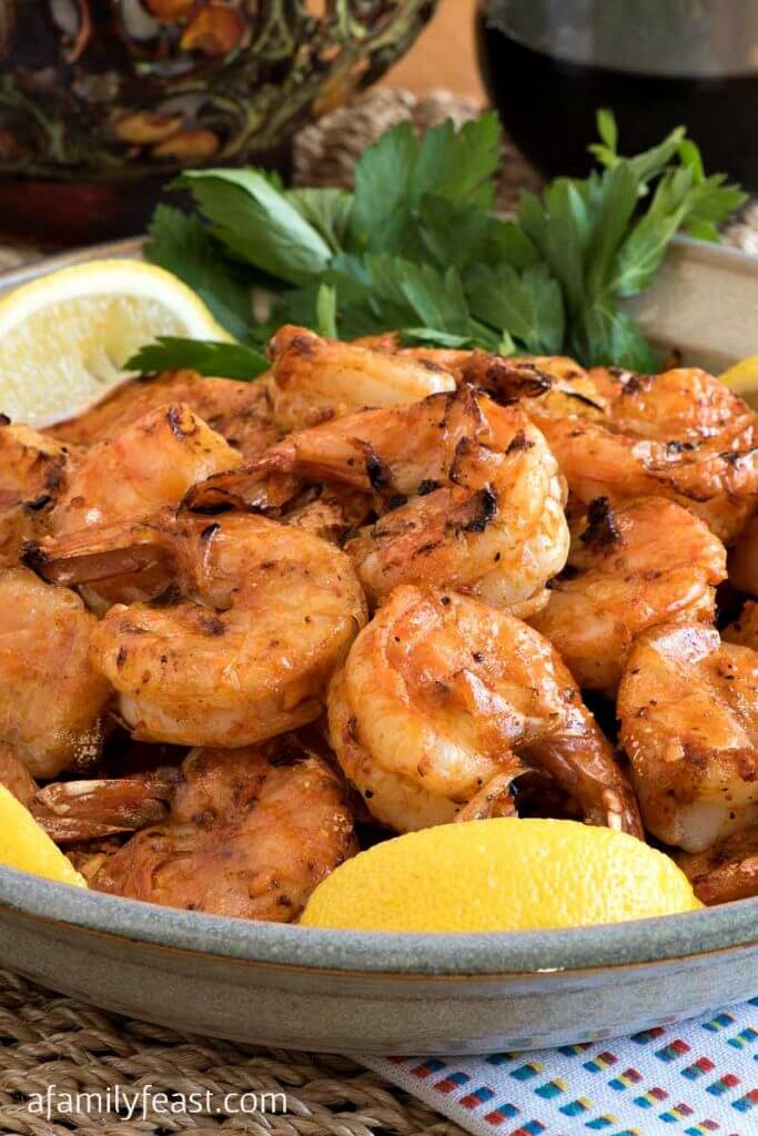 Spicy Grilled Peel and Eat Shrimp A Family Feast®
