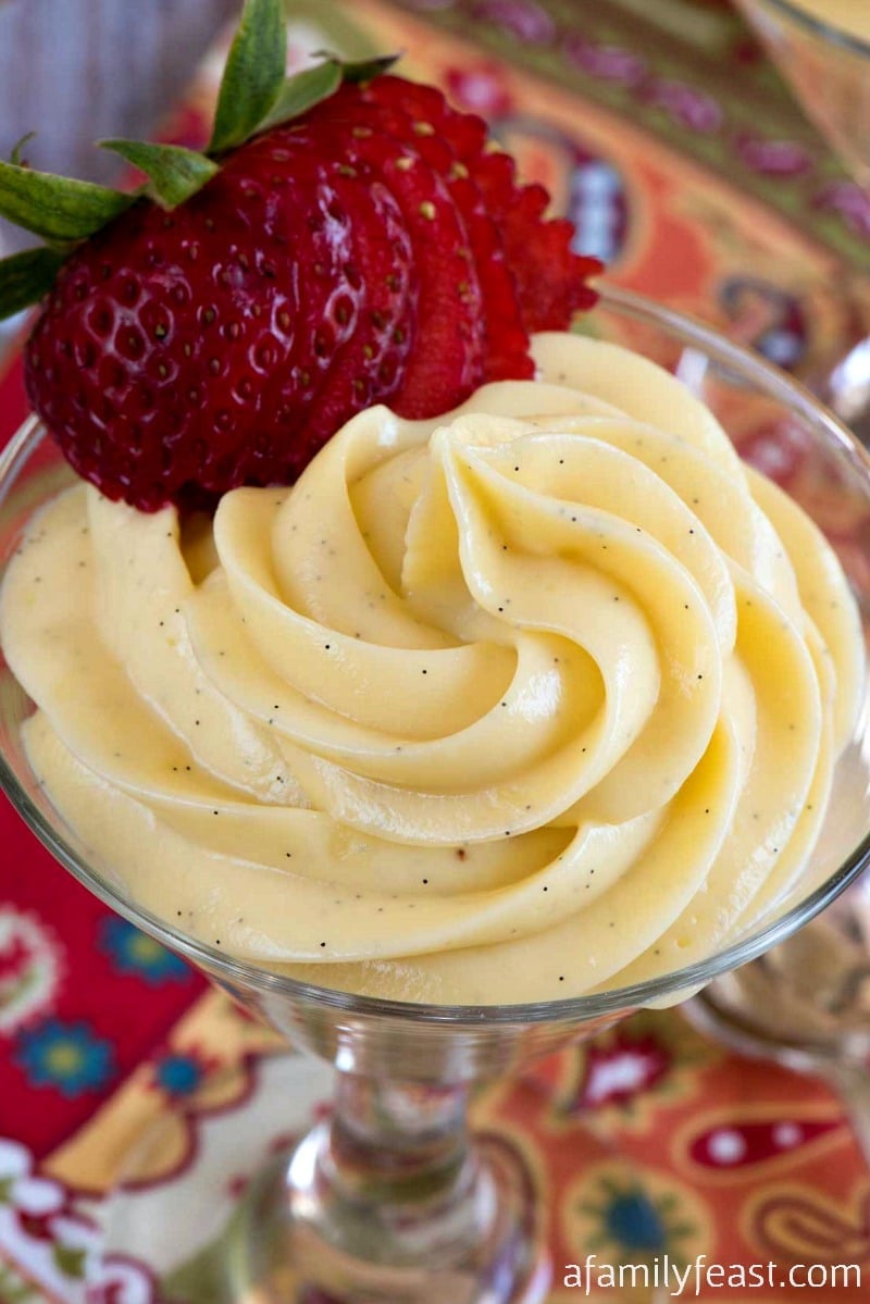 Vanilla Cream Cheese Custard - A creamy, decadent and rich vanilla custard dessert. (So delicious!)