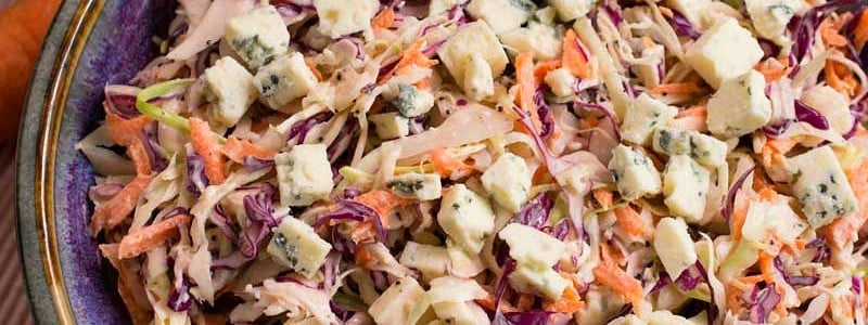 Blue Cheese Coleslaw - A Family Feast