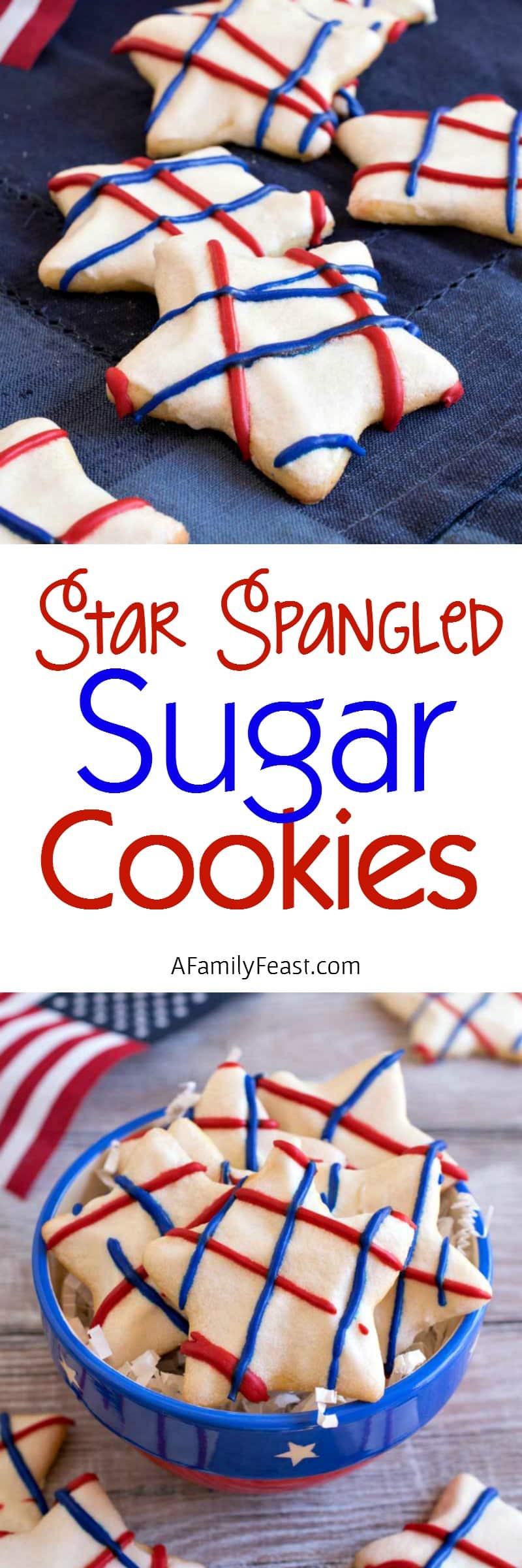 Our Star Spangled Sugar Cookies are a festive addition to any July 4th party menu!