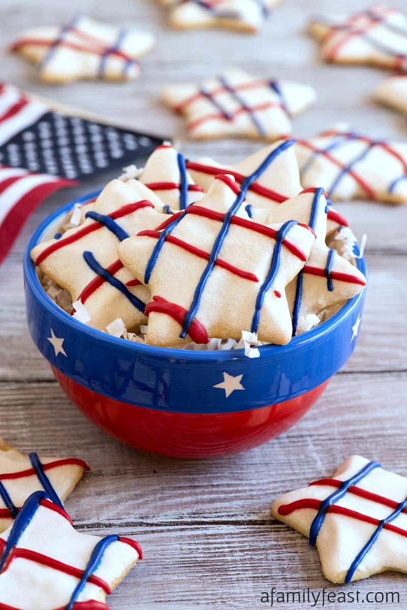 Our Star Spangled Sugar Cookies are a festive addition to any July 4th party menu!