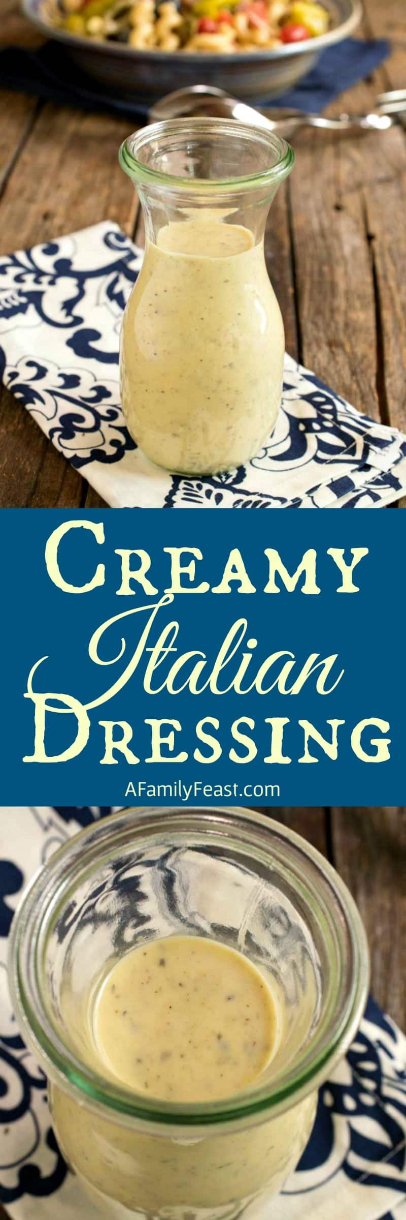 This homemade Creamy Italian Dressing couldn't be any easier to make! Made with ingredients you probably have in your kitchen.