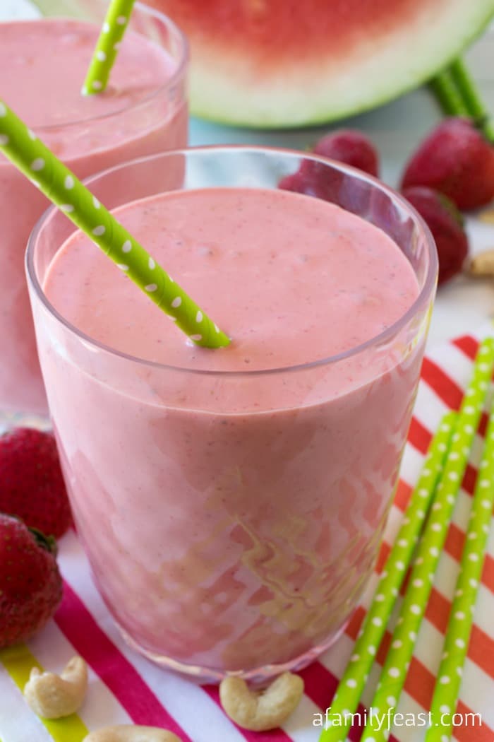 Watermelon Berry Smoothies (and Popsicles) - A Family Feast