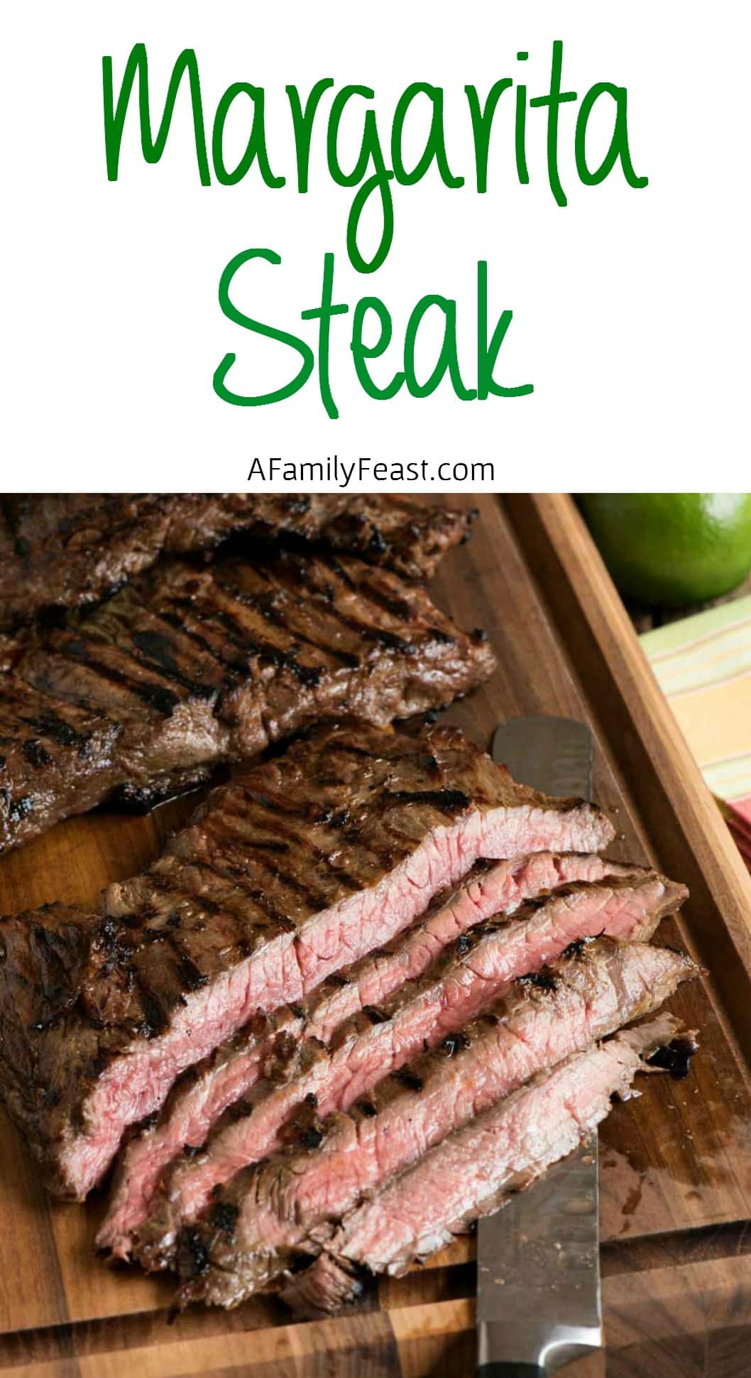 Make this tender, juicy and delicious Margarita Skirt Steak using leftover margarita mix!