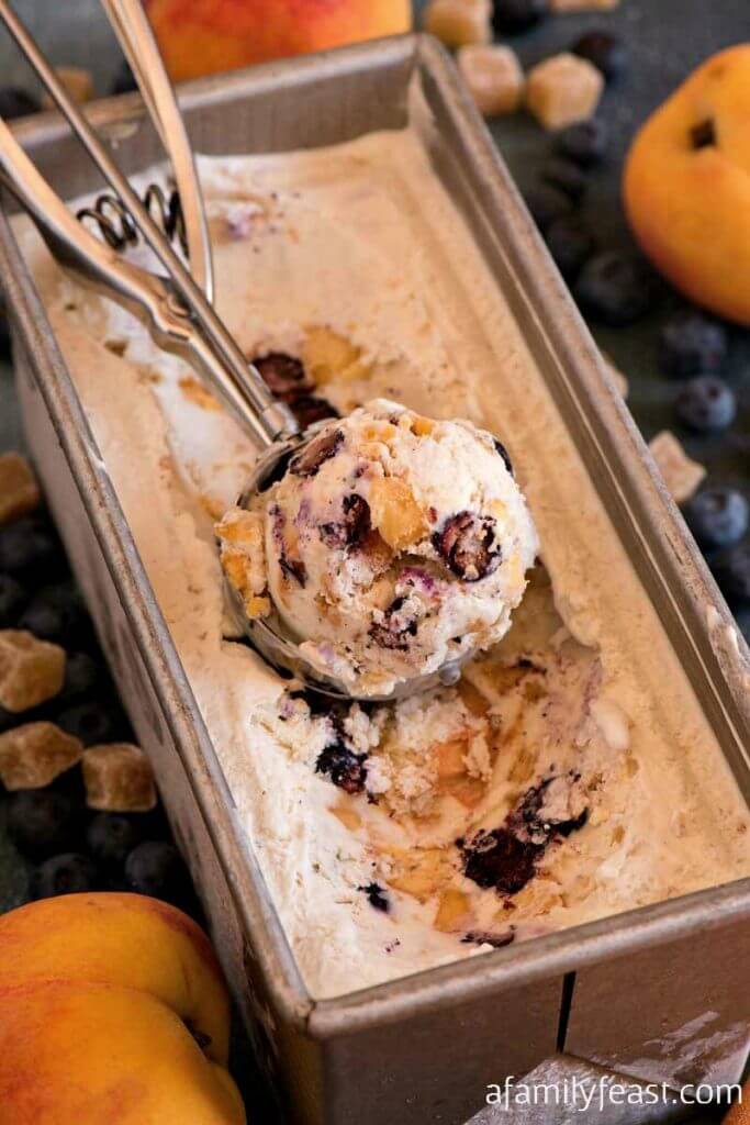 Ginger Peach Blueberry Ice Cream A Family Feast®