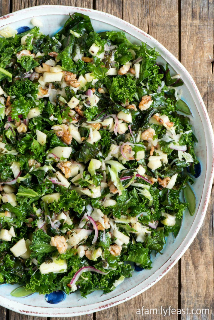 Kale Apple Walnut Salad A Family Feast®