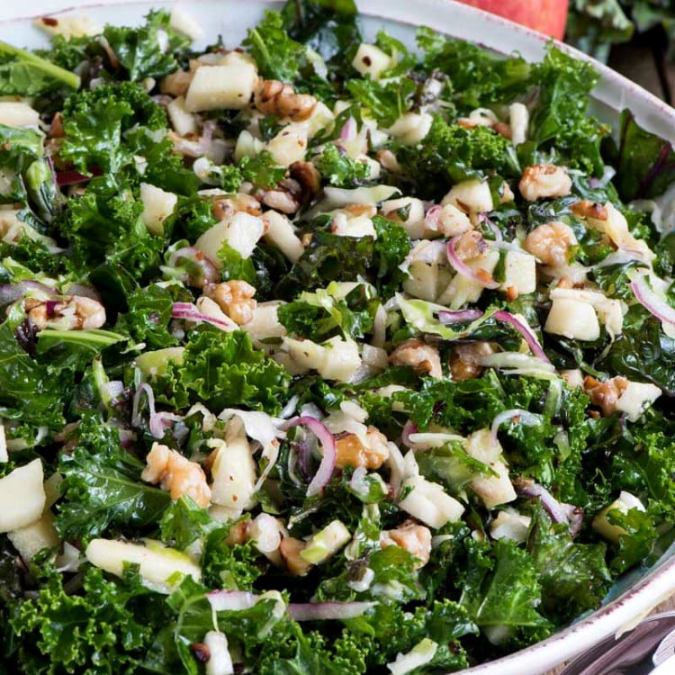 Kale Apple Walnut Salad
