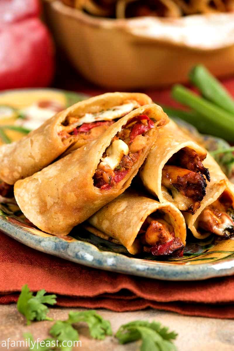 Baked Chicken Taquitos - A Family Feast