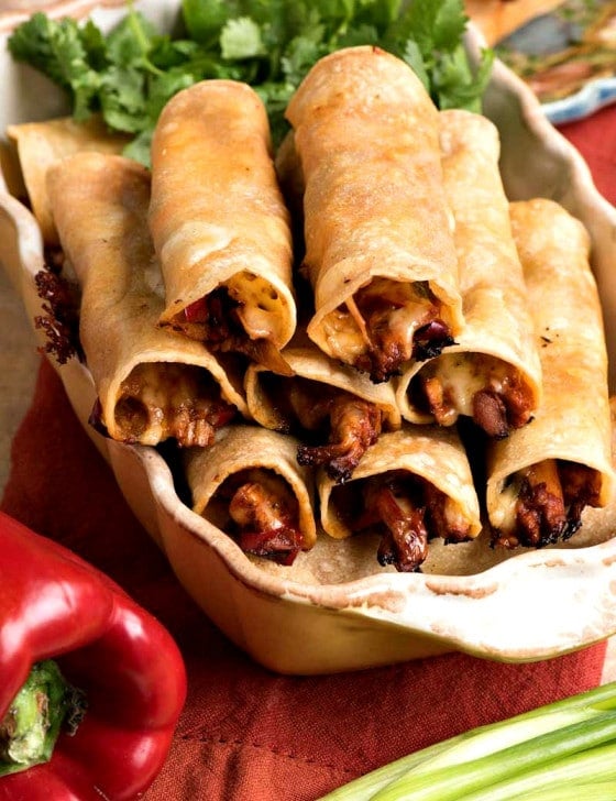 Baked Chicken Taquitos - A Family Feast
