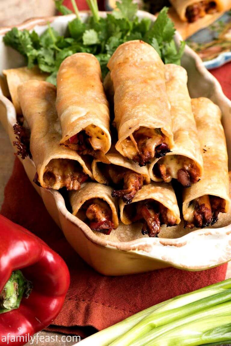 Baked Chicken Taquitos - A Family Feast