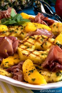 Grilled Tropical Fruit Salad with Prosciutto - A Family Feast