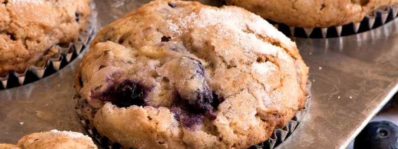Lemon Blueberry Zucchini Muffins - A Family Feast