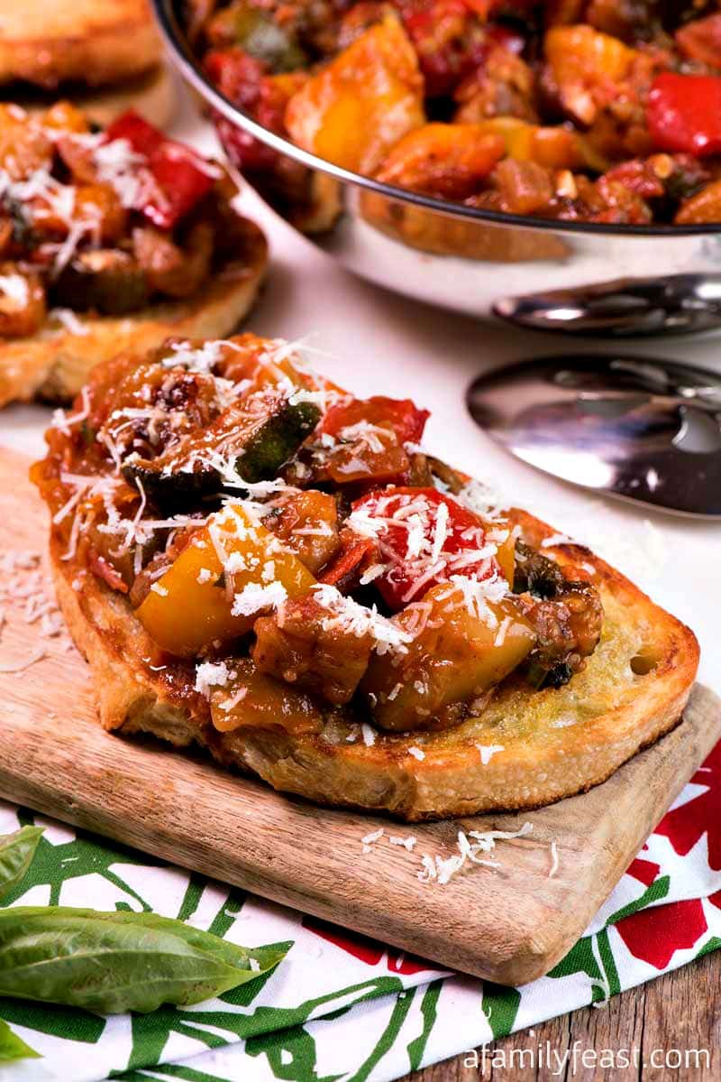 Ratatouille Bruschetta - A Family Feast