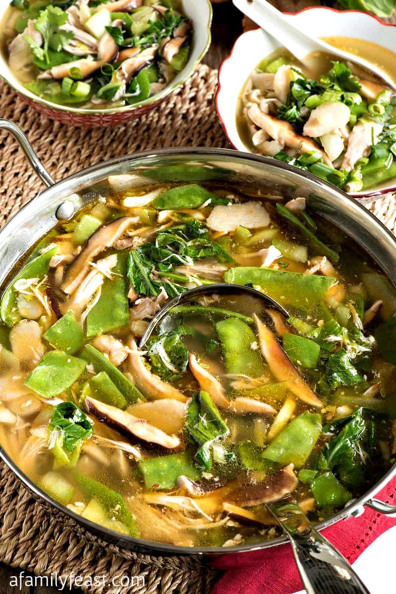 Asian-inspired chicken soup