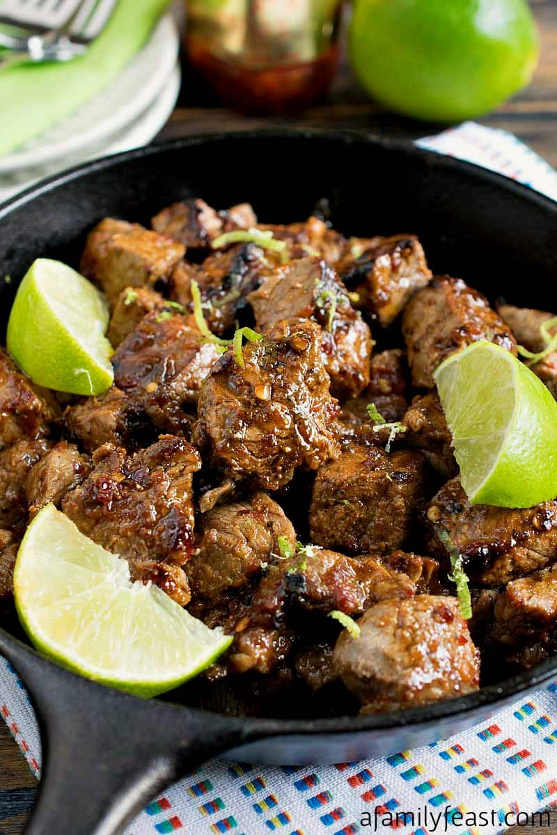 Chili Lime Steak Bites - A Family Feast