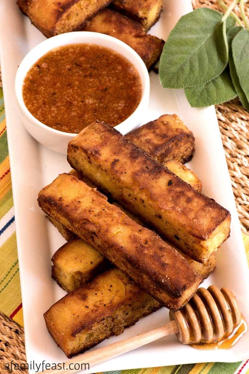 Corn Bread Fries with Honey-Sage Dipping Sauce