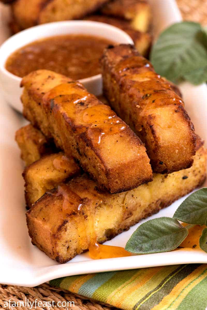 Cornbread Fries with Honey-Sage Dipping Sauce