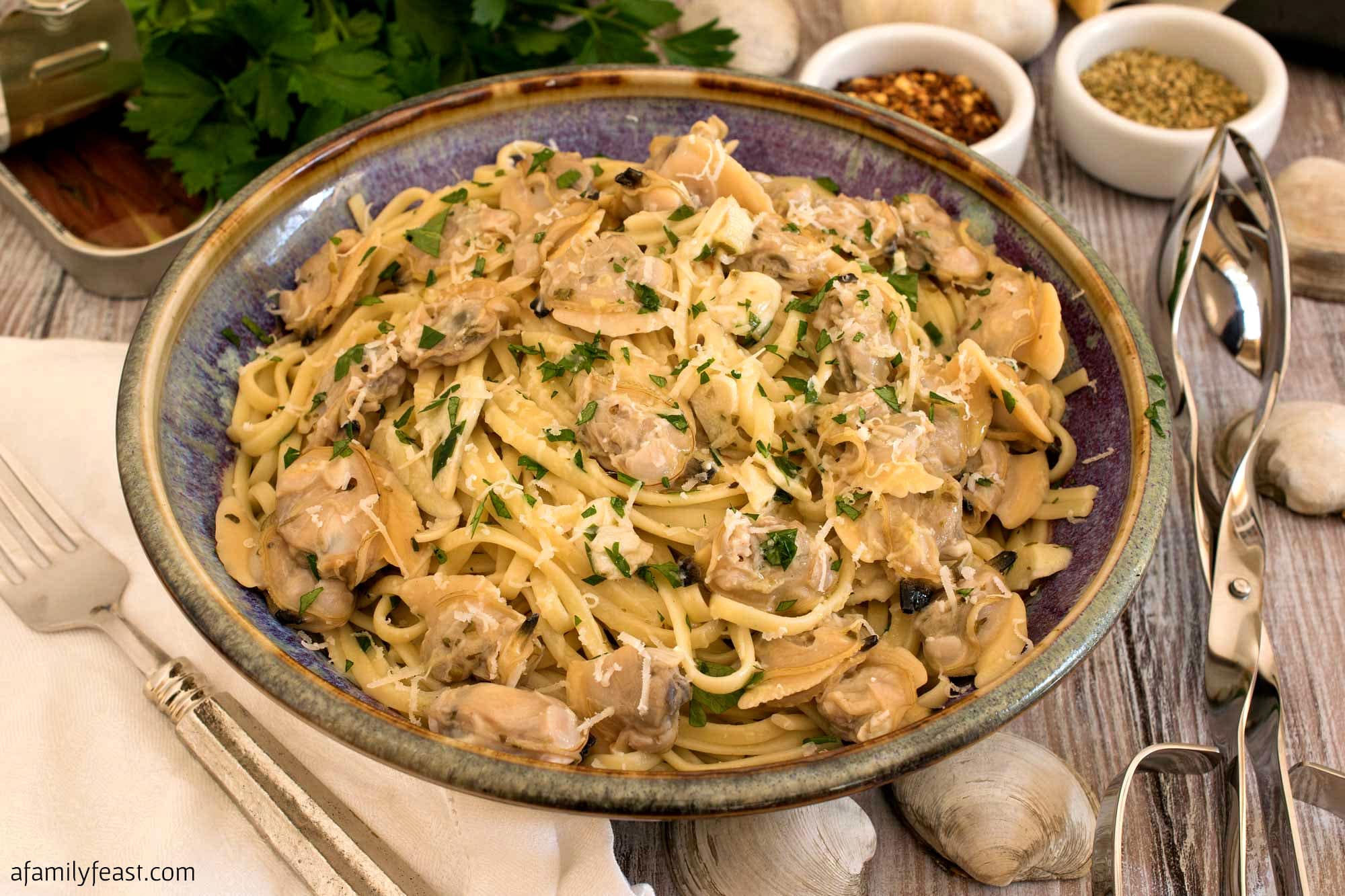 Linguine with White Clam Sauce A Family Feast®