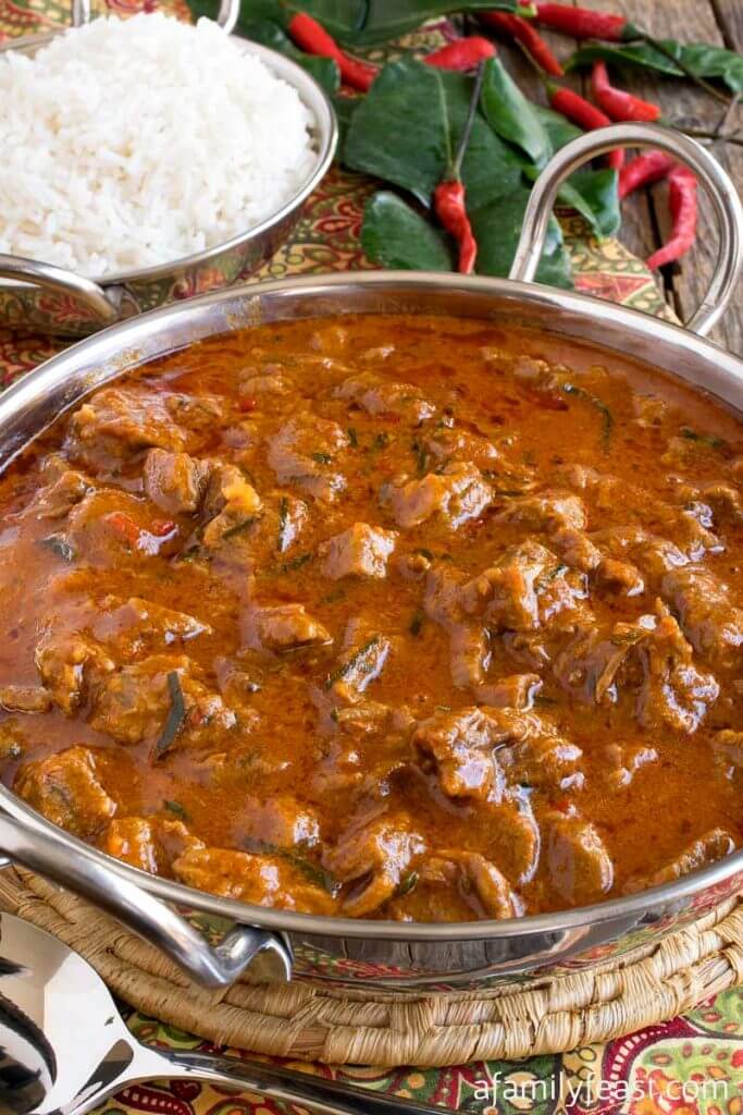 Slow Cooker Panang Beef Curry With Coconut Milk