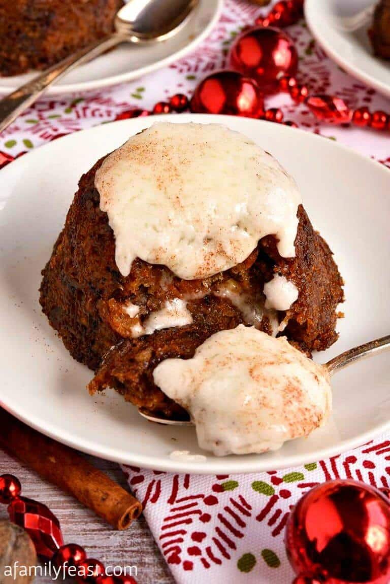 Christmas Pudding with Hard Sauce