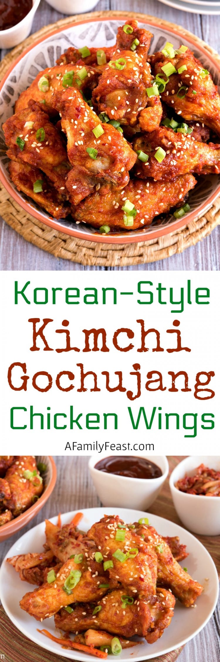 KoreanStyle Kimchi Gochujang Chicken Wings A Family Feast®